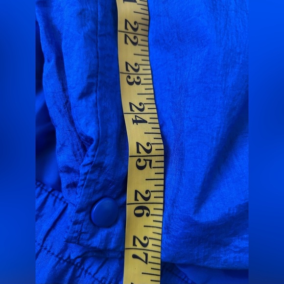 Coat Collectibles vibrant blue vintage women’s spring nylon jacket size 2X - Picture 6 of 7